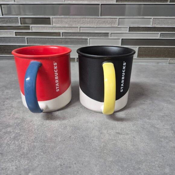 Starbucks 2017 Angle Dipped Matte Glaze  Coffee Mugs - Picture 4 of 9